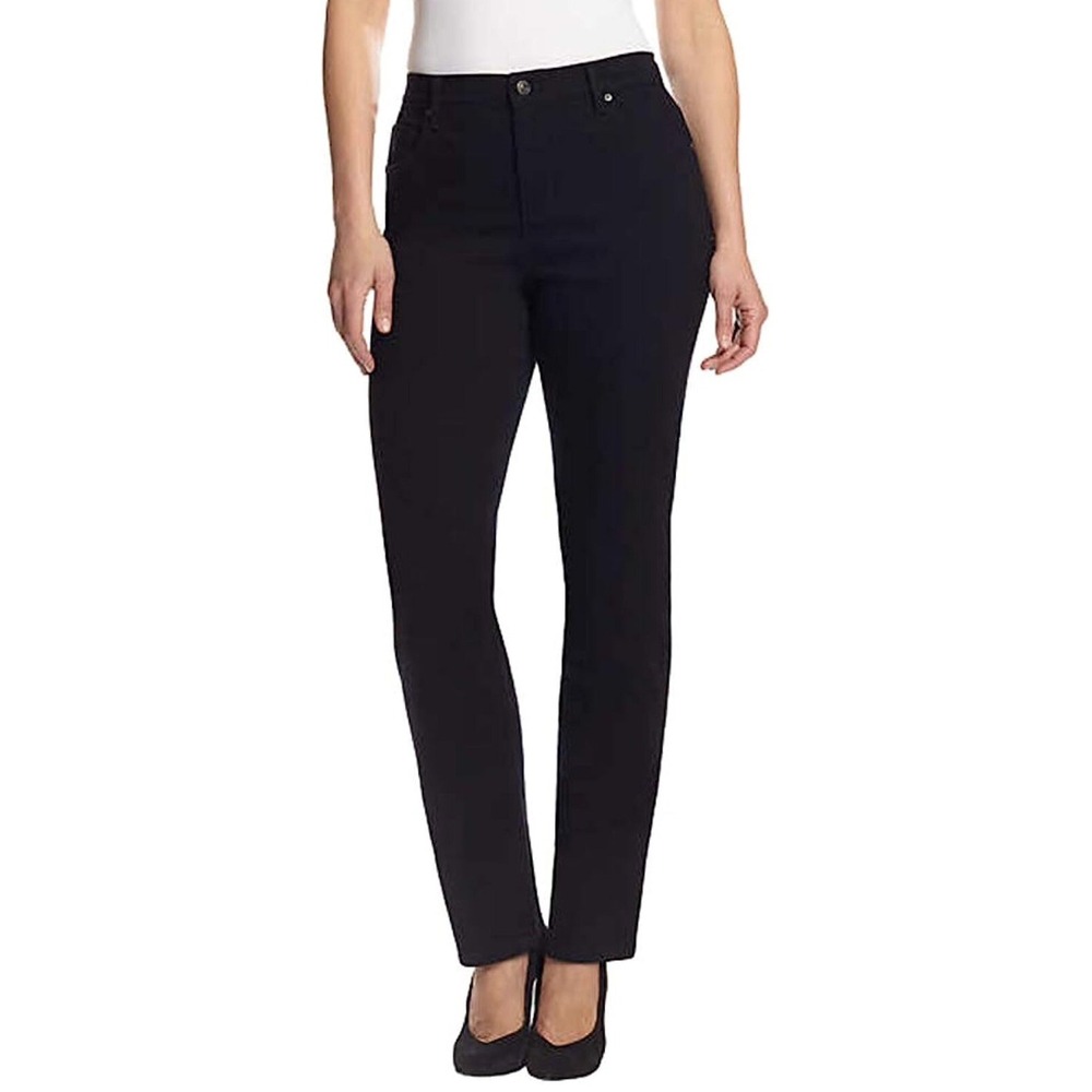 "Gloria Vanderbilt Amanda Womens Original Slimming Jeans Black Sz  18 Short‎